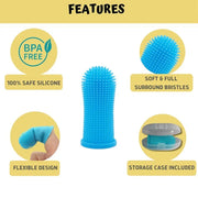 Dog Super Soft  pet Finger Toothbrush Teeth Cleaning