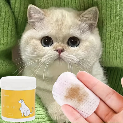 200pcs Gentle Pet Eye Wipes - Tear Stain Remover