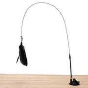 Interactive Cat Toy Feather Wand with Bell,