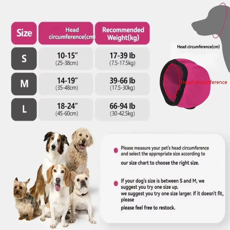 Noise Reduction Dog Ear Covers Anti-noise Adjustable Dog