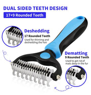 Pet Grooming Brush Comb,Dual-Sided