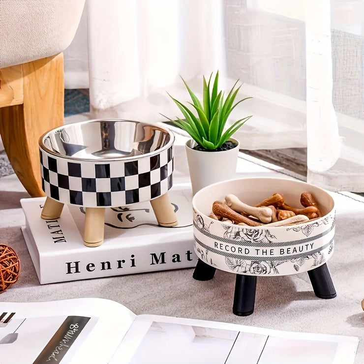 Pet Bowl Spill-Proof Stainless Steel Raised Pet Bowl