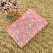 Flannel Pet Blanket,Cute Dog Paw Print Blanket Pet Mat