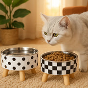 Pet Bowl Spill-Proof Stainless Steel Raised Pet Bowl