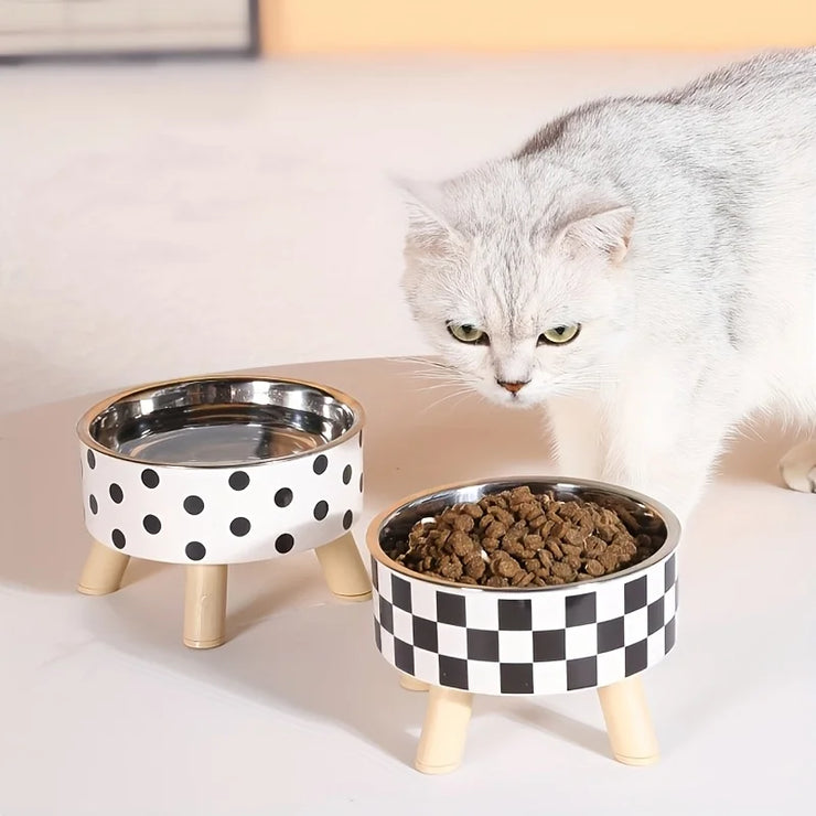 Pet Bowl Spill-Proof Stainless Steel Raised Pet Bowl