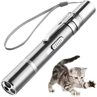 Laser Pointer Cat Toy, Interactive Toy with Red Dot LED Light Pointer, USB Recharge Pointer (1 pcs)