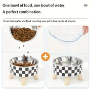 Pet Bowl Spill-Proof Stainless Steel Raised Pet Bowl