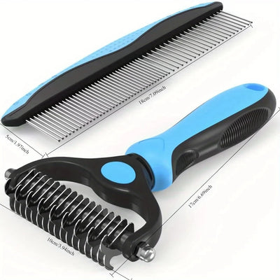Pet Grooming Brush Comb,Dual-Sided