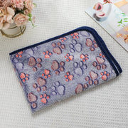 Flannel Pet Blanket,Cute Dog Paw Print Blanket Pet Mat