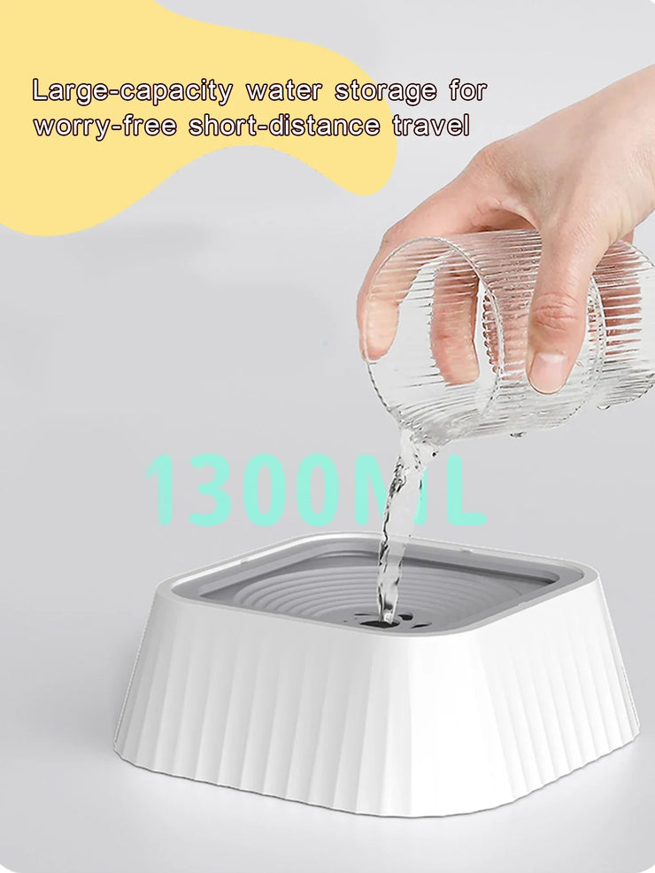 Pet Water Fountain with Floating Plates No Spill Dog Water Bowl