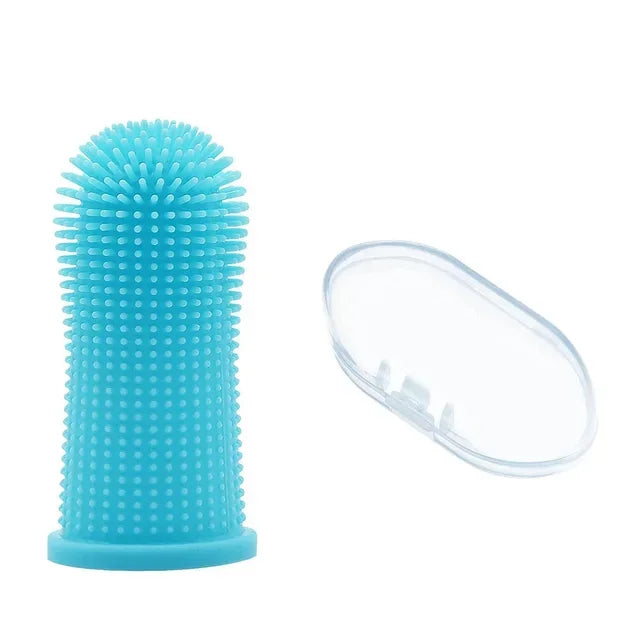 Dog Super Soft  pet Finger Toothbrush Teeth Cleaning