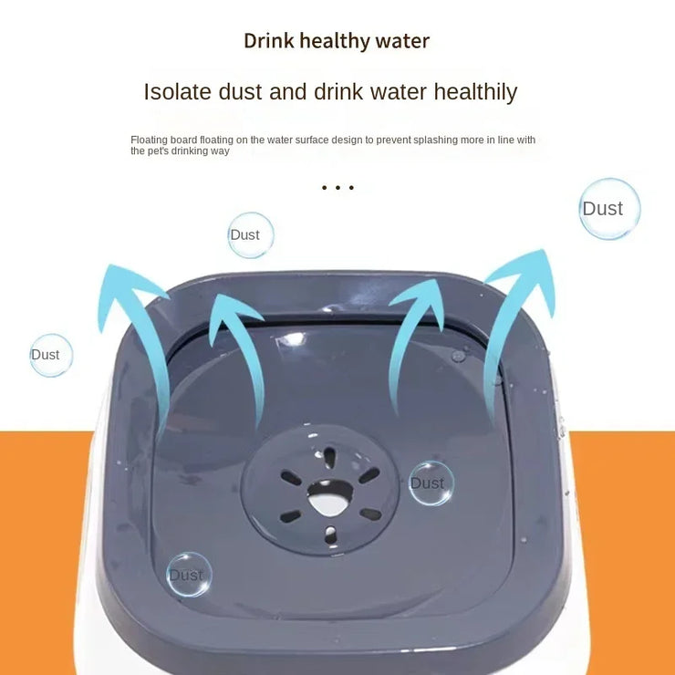 Anti-splash Water Bowl For Dogs 1L Large Capacity Drinker