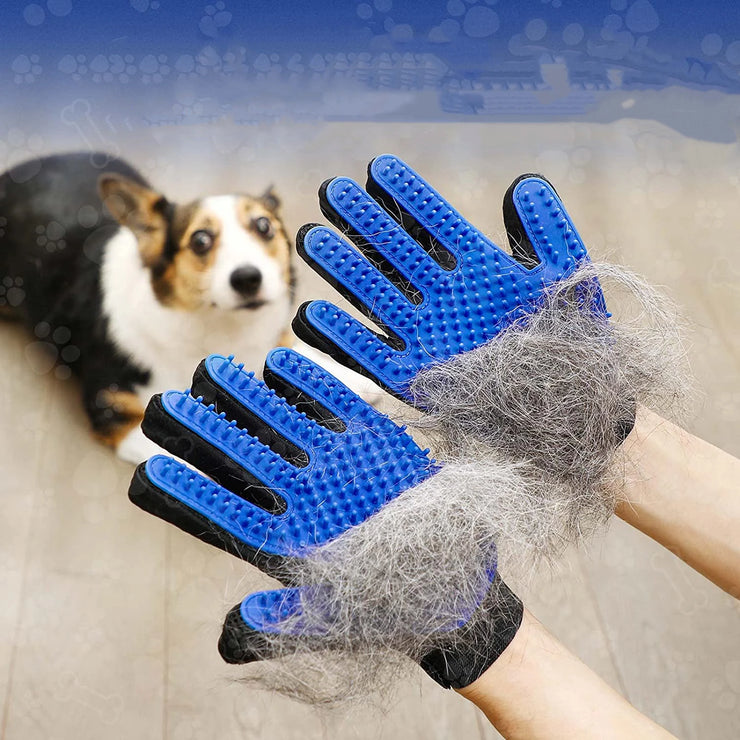 1pair Pet Grooming Glove - Gentle Hair Remover Brush