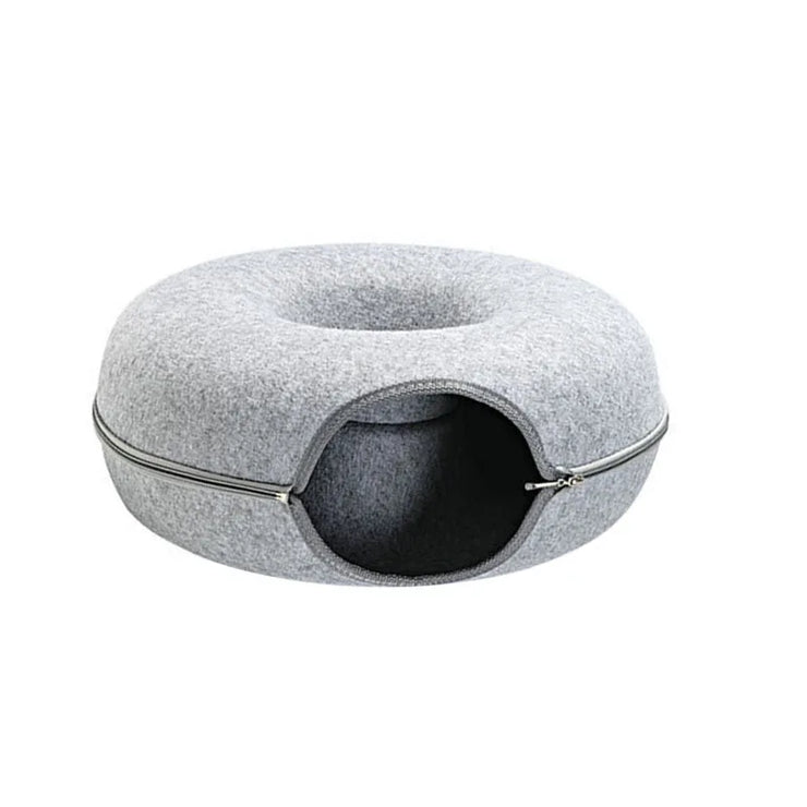 Donut Cat Bed Pet Cat Tunnel Interactive Game