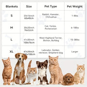 Flannel Pet Blanket,Cute Dog Paw Print Blanket Pet Mat