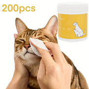 200pcs Gentle Pet Eye Wipes - Tear Stain Remover