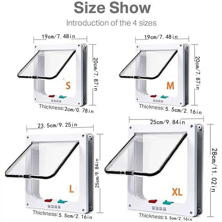 Smart Pet Door Automatic Closing Cat Door