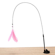 Interactive Cat Toy Feather Wand with Bell,