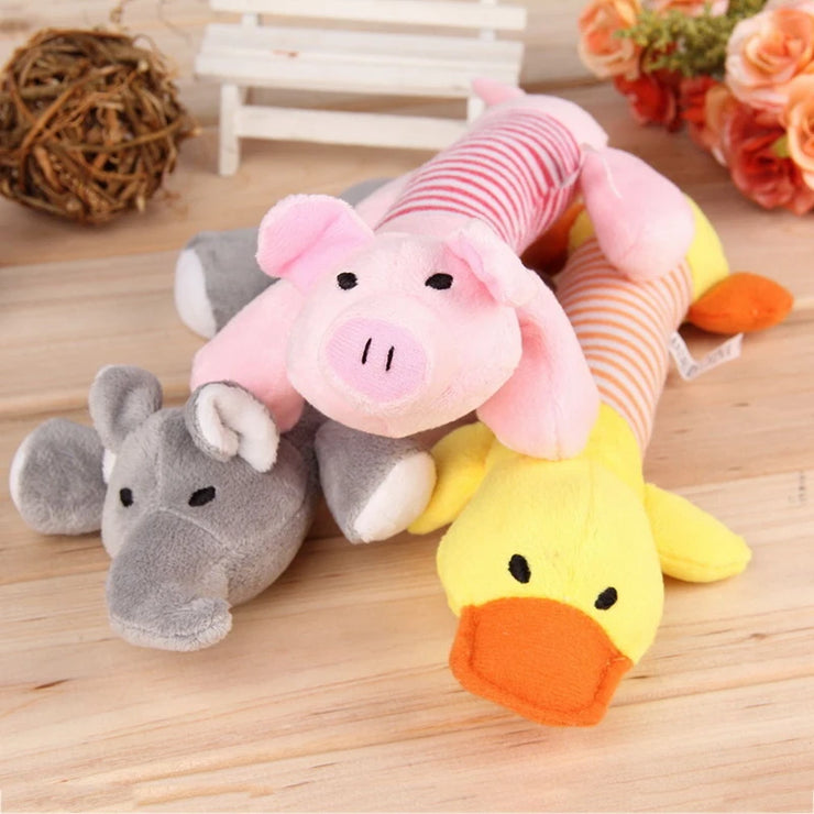 Pet Dog Cat Plush Squeak Sound Dog Toys