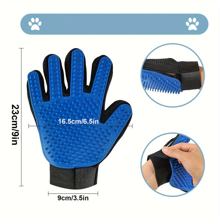 1pair Pet Grooming Glove - Gentle Hair Remover Brush