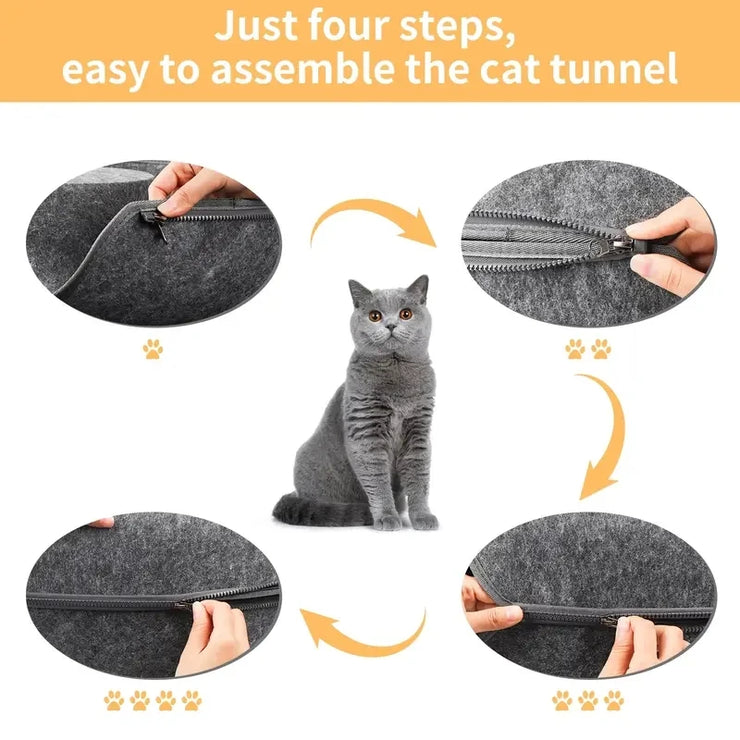 Donut Cat Bed Pet Cat Tunnel Interactive Game
