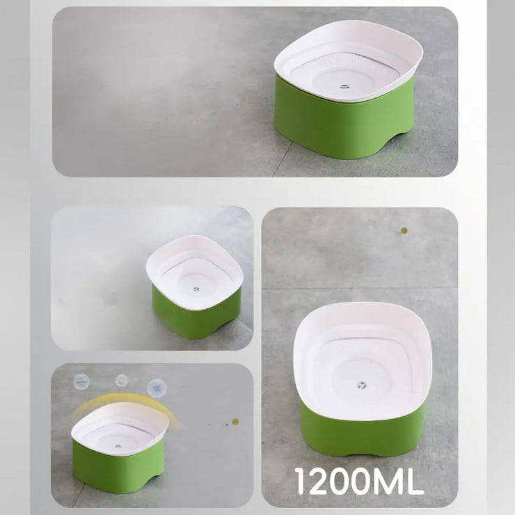 Spill-Proof Dog Floating Bowl Large Capacity Detachable Pet Water Bowl