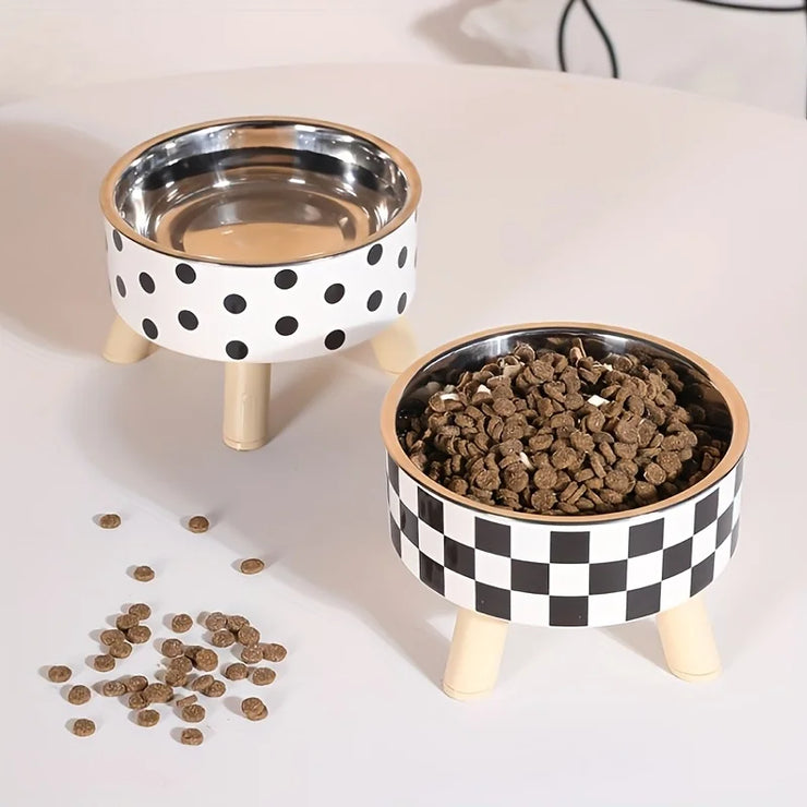 Pet Bowl Spill-Proof Stainless Steel Raised Pet Bowl