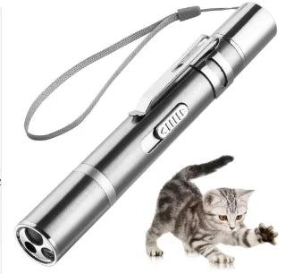 Laser Pointer Cat Toy, Interactive Toy with Red Dot LED Light Pointer, USB Recharge Pointer (1 pcs)