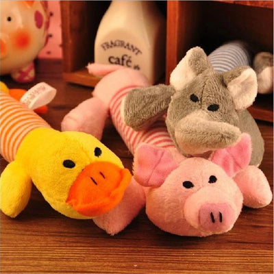 Pet Dog Cat Plush Squeak Sound Dog Toys