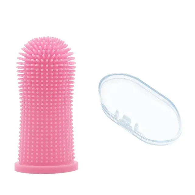 Dog Super Soft  pet Finger Toothbrush Teeth Cleaning