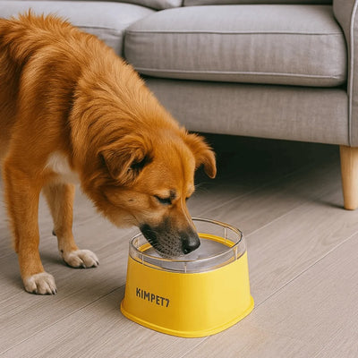 Non-Wetting Mouth Pet Floating Bowl Spill Proof Anti-Tip Pet Water Bowl