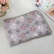 Flannel Pet Blanket,Cute Dog Paw Print Blanket Pet Mat