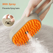 3 in 1 Pet Electric Steam Brush Cat and Dog Cleaning Spray Massage